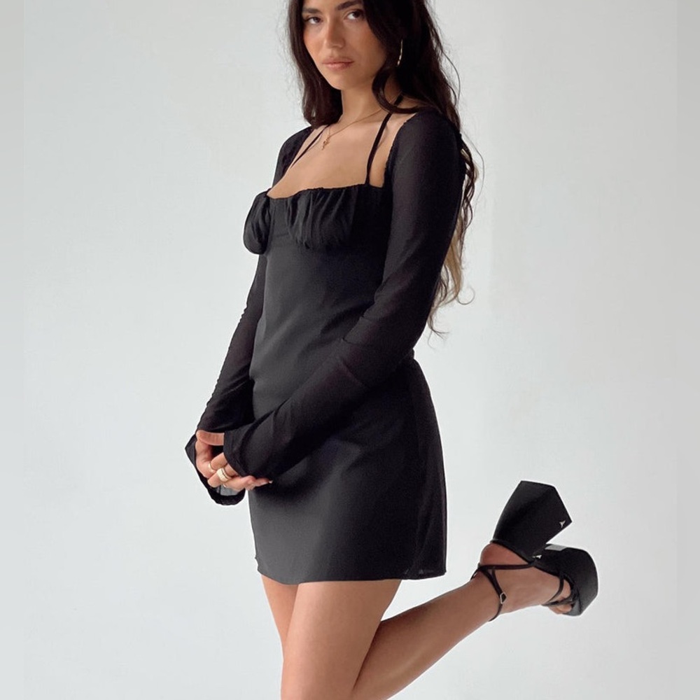 Princess Polly Black Long Sleeve Dress